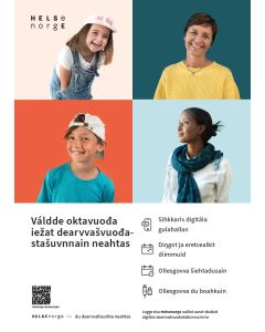 Kontakt din helsestasjon på nett (nordsamisk), plakat 50x70