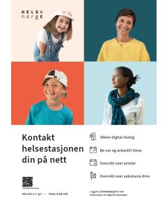 Kontakt din helsestasjon på nett (nynorsk), plakat 70x100