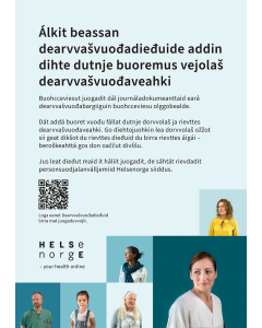 Helseopplysninger som deles med helsepersonell (nordsamisk), plakat A4