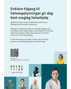 Helseopplysninger som deles med helsepersonell (nynorsk), plakat A4
