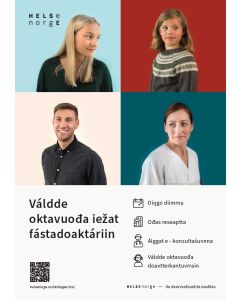 Kontakt fastlegen på nett (nordsamisk), plakat A3