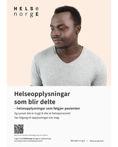 Helseopplysninger som deles (nynorsk), plakat A3
