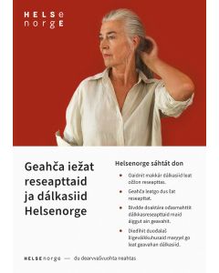 Se dine resepter og medisiner (nordsamisk), plakat A4