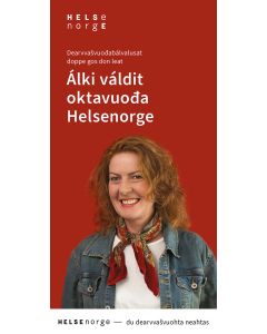 Enkel kontakt på Helsenorge (nordsamisk), brosjyre