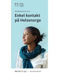 Enkel kontakt på Helsenorge (nynorsk), brosjyre