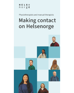 Fysioterapeut og manuellterapeut (engelsk), brosjyre