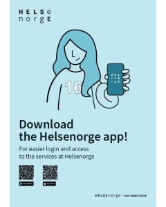 Helsenorge-appen (engelsk), plakat A3