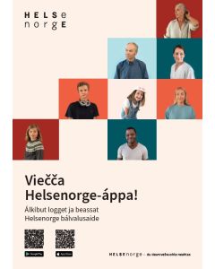 Helsenorge-appen (nordsamisk), plakat A3