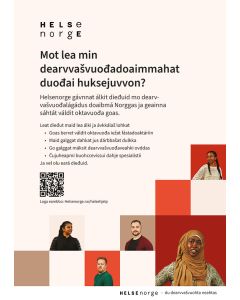 Helsehjelp i Norge (nordsamisk), plakat A3