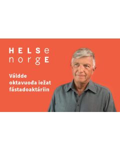 Kontakt fastlegen på nett (nordsamisk), visittkort